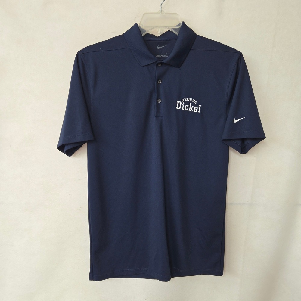 Nike Polo‎ Shirt Mens Small Navy George Dickel Whiskey Dri-FIT Golf Performance